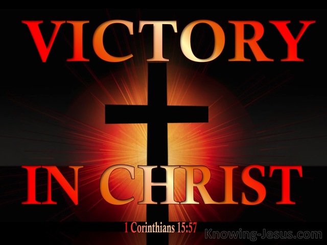 1 Corinthians 15:57 Victory Through Christ (orange)